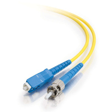 Discontinued - 23ft (7m) SC-ST 9/125 OS2 Simplex Single-Mode Fiber Optic Cable - Low Smoke Zero Halogen LSZH - Yellow