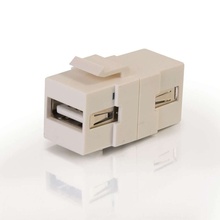 Snap-In USB A/A Female Keystone Insert Module (TAA Compliant) - White Snap-In USB A/A Female Keystone Insert Module (TAA Compliant) - White