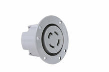 30A NEMA L1530 Flanged Outlet, Gray