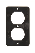 1-Gang Duplex Cover Plate, Black 1-Gang Duplex Cover Plate, Black
