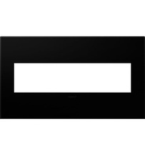 adorne® Black Ink 4-Gang Screwless Wall Plate