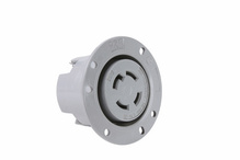 30A NEMA L1430 Flanged Outlet, Gray 30A NEMA L1430 Flanged Outlet, Gray