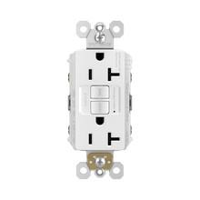 radiant® Tamper-Resistant 20A Duplex Self-Test GFCI Receptacle with SafeLock® Protection, White