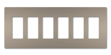 radiant® 6-Gang Screwless Wall Plate, Nickel