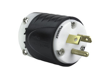 20A, 277V Extra-Hard Use Spec-Grade Plug, Black and White 20A, 277V Extra-Hard Use Spec-Grade Plug, Black and White