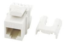 Cat 5e Quick Connect RJ45 Keystone Insert, White Cat 5e Quick Connect RJ45 Keystone Insert, White
