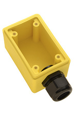 Watertight Deep Yellow Back Box, 1-in  NPT Opening for Duplex Receptacles Watertight Deep Yellow Back Box, 1-in  NPT Opening for Duplex Receptacles
