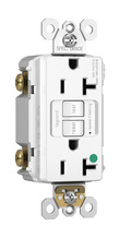 Hospital Grade Tamper-Resistant 20A Duplex Self-Test GFCI Receptacles with SafeLock® Protection, White Hospital Grade Tamper-Resistant 20A Duplex Self-Test GFCI Receptacles with SafeLock® Protection, White