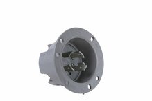 30A NEMA L1730 Flanged Inlet, Gray 30A NEMA L1730 Flanged Inlet, Gray