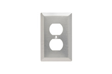 Junior Jumbo 1-Gang 302/304 Stainless Steel Wall Plate, Duplex Receptacle Openings