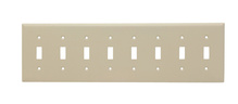 8-Gang 302/304 Stainless Steel Wall Plate, Toggle Switch Openings, Painted Ivory 8-Gang 302/304 Stainless Steel Wall Plate, Toggle Switch Openings, Painted Ivory