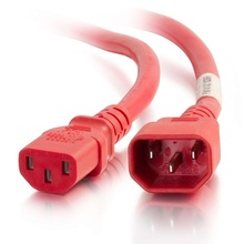 3ft (0.9m) 14AWG Power Cord (IEC320C14 to IEC320C13) -Red 3ft (0.9m) 14AWG Power Cord (IEC320C14 to IEC320C13) -Red