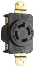 20A 125/250V NEMA L1420 Single Receptacle, 4-Wire, Black 20A 125/250V NEMA L1420 Single Receptacle, 4-Wire, Black