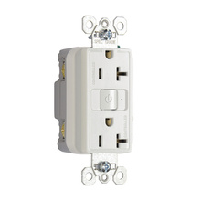20A 125V Fed Spec-Grade Plug Load RF Dual-Control Duplex Receptacle, White