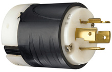20A NEMA Plug L1420 - Black Back, White Front Body 20A NEMA Plug L1420 - Black Back, White Front Body