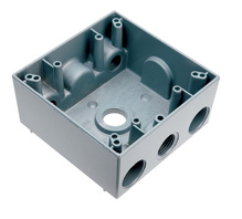 Weatherproof Two Gang Box, Gray Weatherproof Two Gang Box, Gray
