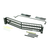 HDJ series White 72 port unloaded angled panel