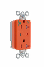 Tamper-Resistant Isolated Ground Surge Protective Duplex Receptacle, Orange Tamper-Resistant Isolated Ground Surge Protective Duplex Receptacle, Orange