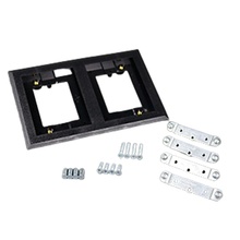 Omnibox® Double Gang Rectangular Black Plastic Carpet Flange Omnibox® Double Gang Rectangular Black Plastic Carpet Flange