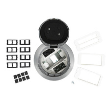 6In Prewired Flush Style Poke-Thru Brushed Aluminum 6In Prewired Flush Style Poke-Thru Brushed Aluminum