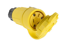 15A/10A, 125V/250V Watertight Straight Blade Connector, Yellow 15A/10A, 125V/250V Watertight Straight Blade Connector, Yellow