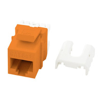 Cat 5e Quick Connect RJ45 Keystone Insert, Orange