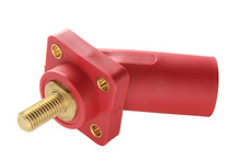 Series 16 45° 1-1/8-in Red Threaded Stud Panel Mount - Male Series 16 45° 1-1/8-in Red Threaded Stud Panel Mount - Male