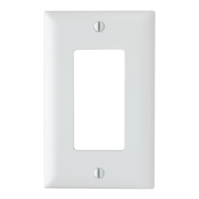 TradeMaster® 1-Gang Nylon Wall Plate, 1 Decorator Opening, White TradeMaster® 1-Gang Nylon Wall Plate, 1 Decorator Opening, White