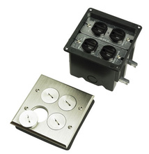 Tamper-Resistant Floor Box Assembly - Two Gang for Wood Sub-Floors Tamper-Resistant Floor Box Assembly - Two Gang for Wood Sub-Floors