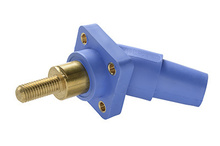 Series 16 45° 2'' Blue Threaded Stud Panel Mount - Male Series 16 45° 2'' Blue Threaded Stud Panel Mount - Male