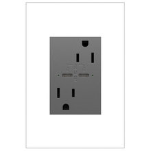 adorne® 30W USB Outlet, Type C, 15A, Tamper-Resistant, Plus-Size, Magnesium