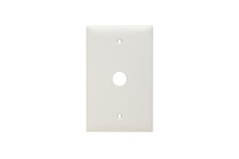 TradeMaster® 1-Gang Nylon Wall Plate, 0.625-in Round Opening, White TradeMaster® 1-Gang Nylon Wall Plate, 0.625-in Round Opening, White