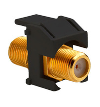 Recessed Gold F-Connector, Black