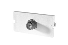 F Conn 75 ohm, female-to-female, 1-unit, Fog White