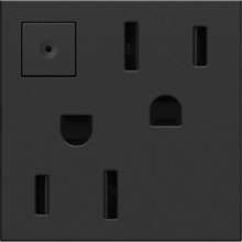 adorne® 15A Energy-Saving On/Off Outlet, Graphite