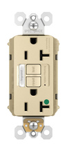 PlugTail® Hospital Grade Tamper-Resistant 20A Duplex Self-Test GFCI Receptacles with SafeLock® Protection and Night Light, Ivory