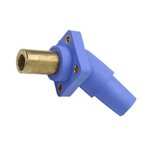 Series 16 45° Blue Double Set Screw Panel Mount - Female Series 16 45° Blue Double Set Screw Panel Mount - Female