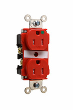 Tamper-Resistant Hospital Grade Receptacles, Smooth Face, Back and Side Wire, 15A, 125V, Red Tamper-Resistant Hospital Grade Receptacles, Smooth Face, Back and Side Wire, 15A, 125V, Red