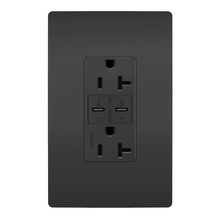 Spec Grade 30W USB Outlet, Type C, 20A, Tamper-Resistant, Black