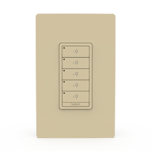 Wattstopper PLUS Wireless Slim Switch, 5B 0R, Ivory