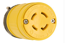 Rubber Dust-Tight Locking Connector, Yellow Rubber Dust-Tight Locking Connector, Yellow