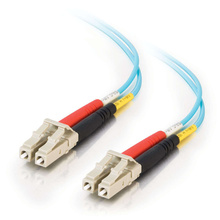 Discontinued - 9.8ft (3m) LC-LC 10Gb 50/125 OM3 Duplex Multimode Fiber Optic Cable (TAA Compliant) - Aqua