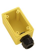 Watertight Deep Yellow Back Box, 1-in NPT Opening for Single Receptacles Watertight Deep Yellow Back Box, 1-in NPT Opening for Single Receptacles