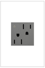 adorne® 15A Tamper-Resistant Dual-Controlled Outlet, Magnesium adorne® 15A Tamper-Resistant Dual-Controlled Outlet, Magnesium