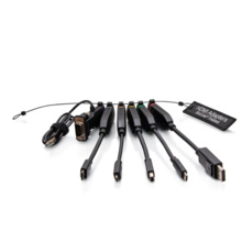 Discontinued - Universal 4K HDMI® Dongle Adapter Ring including Color Coded Mini DisplayPort™, DisplayPort, USB-C®, Mini HDMI, Micro HDMI, and VGA Adapters with Antimicrobial Protection Technology