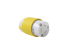 20A NEMA Connector L520 - Yellow Back, White Front Body, Corrosion-Resistant 20A NEMA Connector L520 - Yellow Back, White Front Body, Corrosion-Resistant