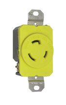 20A NEMA L520 Single Receptacle, Yellow, Corrosion-Resistant 20A NEMA L520 Single Receptacle, Yellow, Corrosion-Resistant