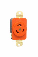 20A 125V Isolated Ground NEMA L520 Single Receptacle, 3-Wire, Orange 20A 125V Isolated Ground NEMA L520 Single Receptacle, 3-Wire, Orange