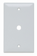 1-Gang Thermoset Wall Plate, 0.625-in Round Opening, White 1-Gang Thermoset Wall Plate, 0.625-in Round Opening, White
