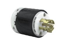 20A NEMA Plug L2320 - Black Back, White Front Body 20A NEMA Plug L2320 - Black Back, White Front Body